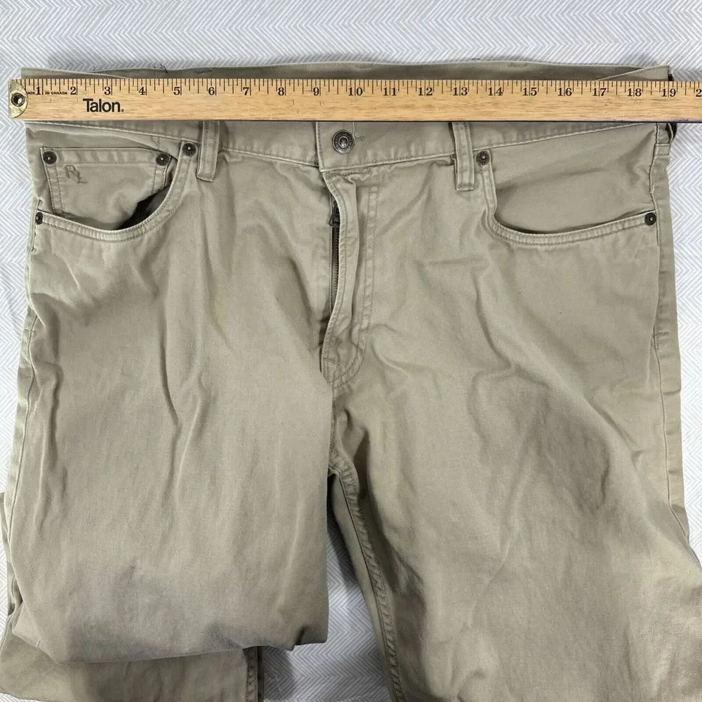 Polo Ralph Lauren Pants Men's 38x32 650 Straight Leg‎ Beige Tan Chino 5 Pocket